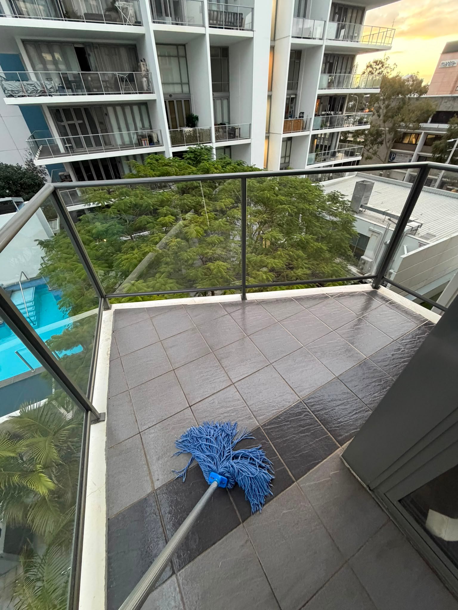 Balcony & tiles washed
